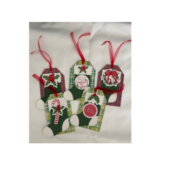Holiday Christmas Stocking Handmade Gift Tags Christmas Gift Tags
